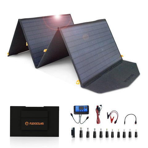 FlexSolar 120W: Portables Solar-Kit mit USB/Typ-C - Ideal für Wohnmobile & Outdoor