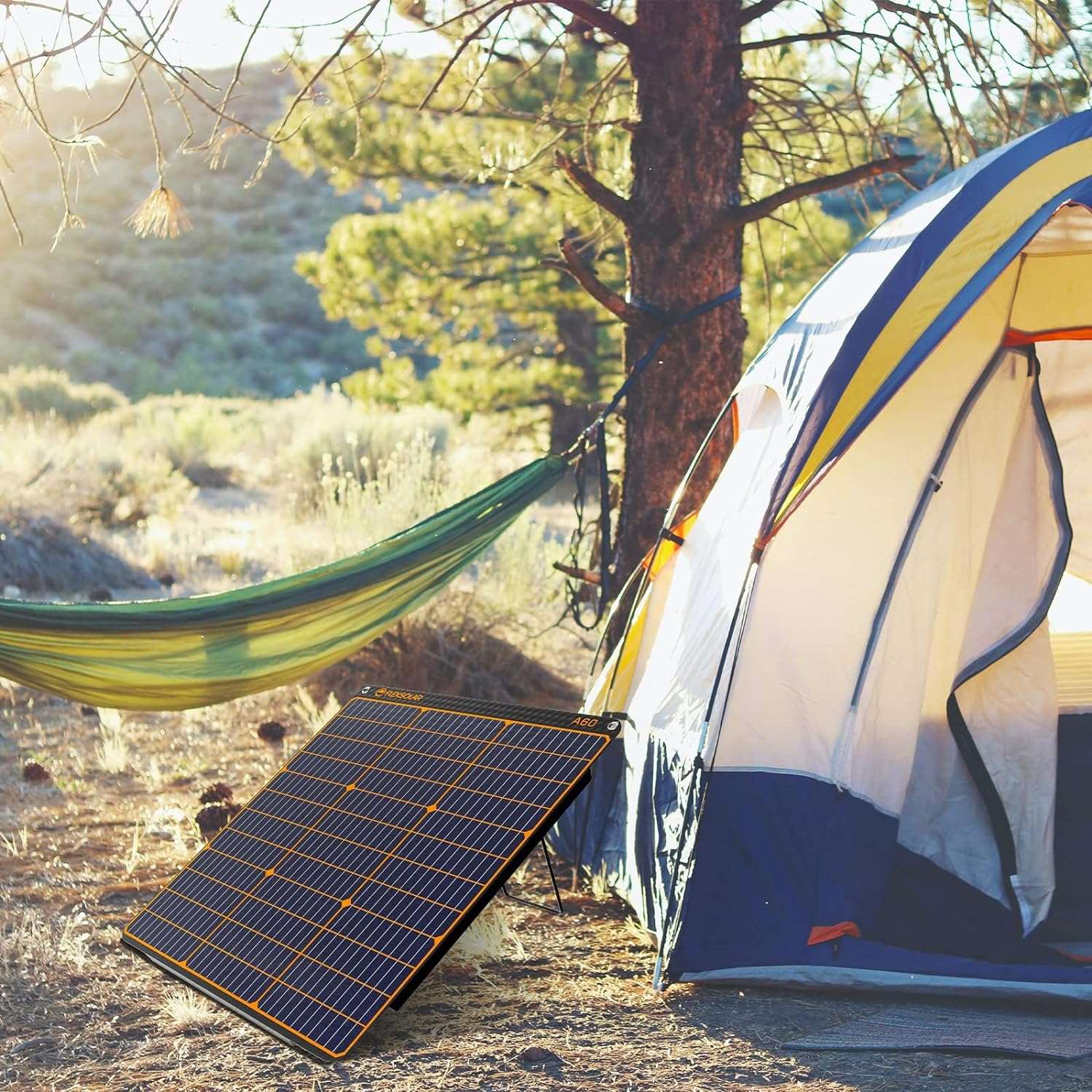FlexSolar 60W: Tragbares Solarladegerät für Outdoor und Camping mit USB-C, QC 3.0, IP67 Wasserdichtigkeit - RadeMotion OnlineshopSolarenergie-Zubehör